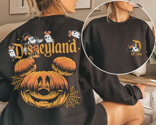 Retro Disneyland Halloween 2 Side Sweatshirt