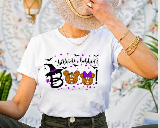 Bibbidi Bobbidi Boo Shirt, Mickey Pumpkin T-Shirt, Disney Halloween Family Matching Shirts, Disney Halloween Family Trip Shirt