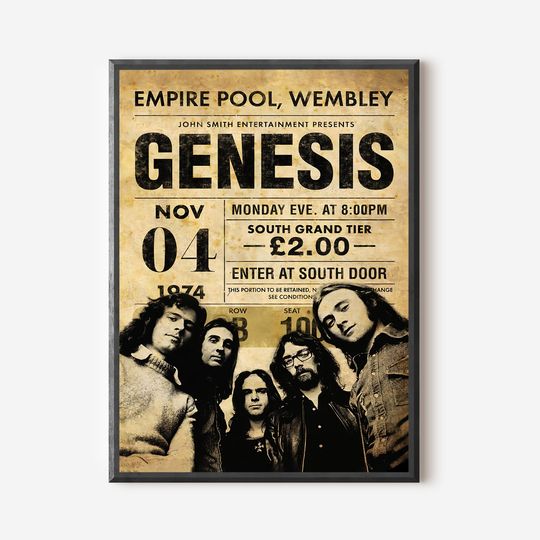Genesis Band classic poster Premium Matte Vertical Poster