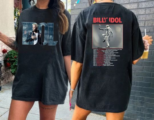Billy Idol Live Tour 2023 T-Shirt, Billy Idol Concert 2023 Shirt