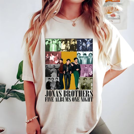 Vintage Jonas Joe  Shirt, Jonas Five Albums One Night Tour Shirt, Jonas Brothers 2023 Tour Shirt