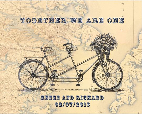 Bicycle Wedding gifts Tandem Bicycle Prints Bicycle Wedding Gift Bicycle Anniversary Gifts