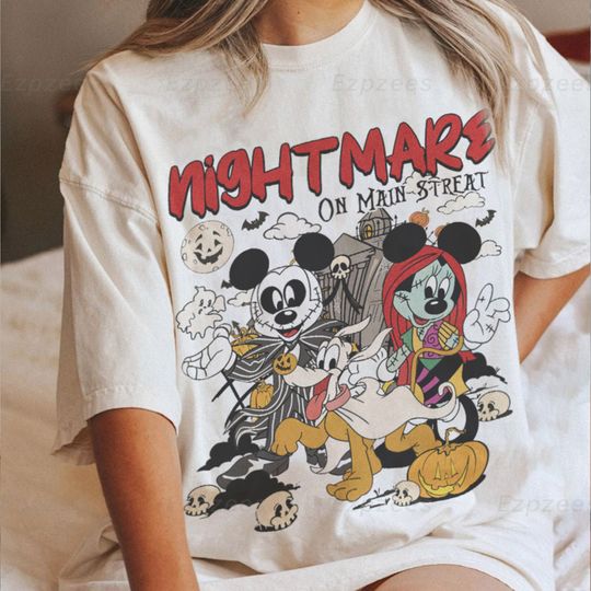 Mickey Minnie Halloween Shirt, Vintage Disney Halloween T-Shirt