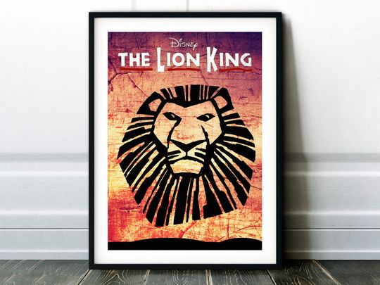 The Lion King Musical Poster - High Quality | Wall Art Print | Three Sizes | West End | Broadway Play | Theatre | Vintage Posters
