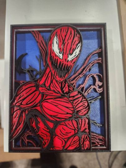 3-D Layered Carnage Wooden Wall Art