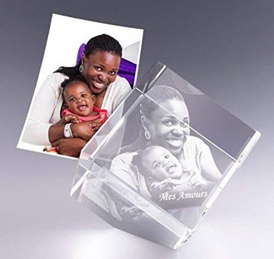 Personalized 3D Engraved Diamond Crystal Photo Gift