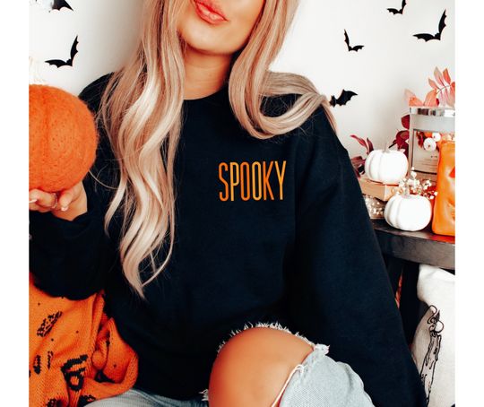 Vintage Halloween Crewneck Sweatshirt, Halloween Spooky Sweatshirt