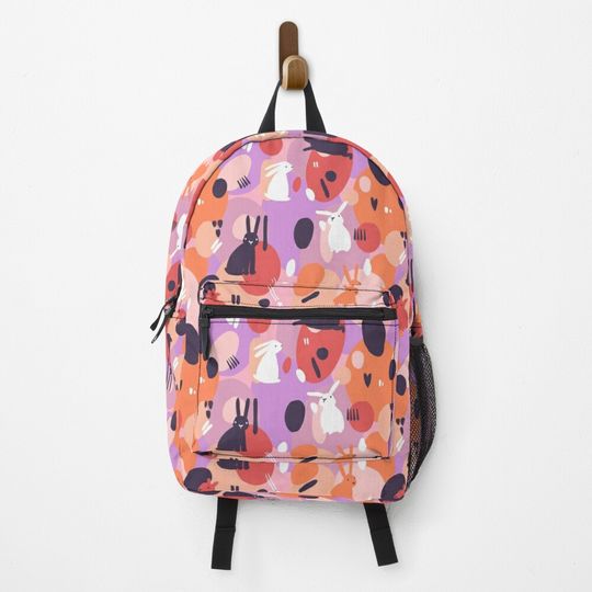Bunny blobs pattern Backpack