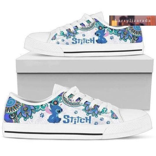 Stitch Sneakers, Lilo Stitch Sneakers, Disney Women Low Top Sneakers
