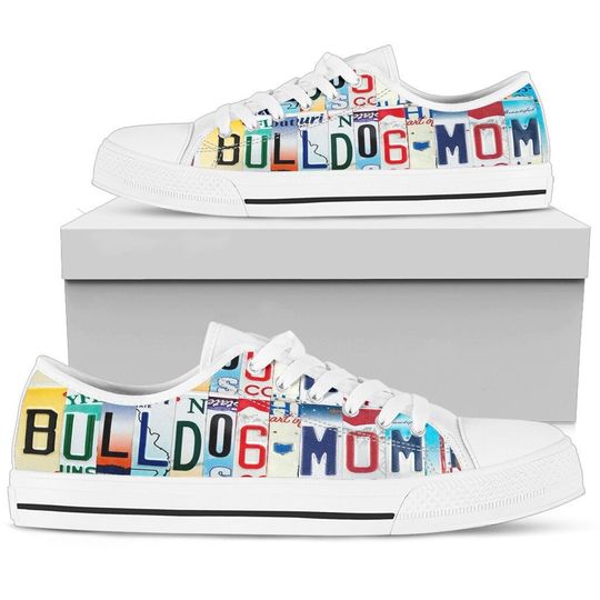 Women's Low Top, Bulldog Mom Low Top Shoe