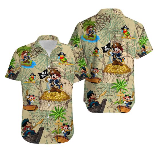 Disney Pirates Mickey Mouse Hawaiian Shirt
