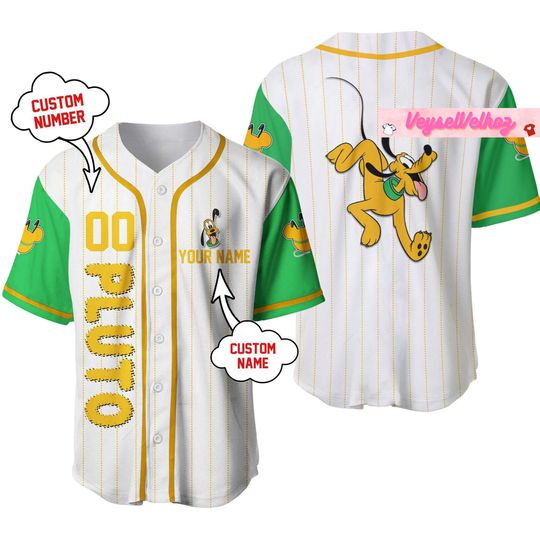 Pluto Baseball Jersey, Disney Pluto Shirt