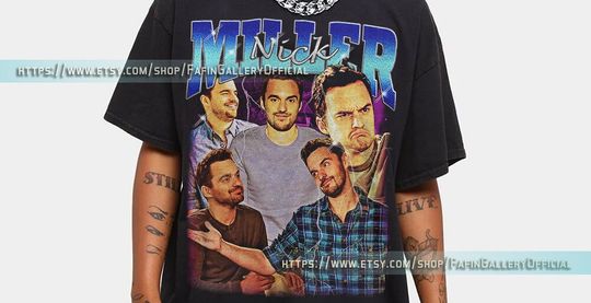 Nick Miller Shirt, Nick Miller Homage Vintage Tshirt, Nick Miller Retro Fan Tees