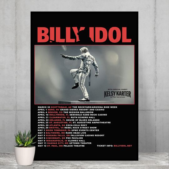 Billy Idol Tour 2023 Poster
