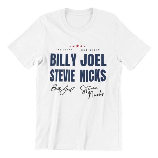 Billy Joel Shirt, Rock Tshirt, Billy Joel and Stevie Nicks 2023 Tour Tee