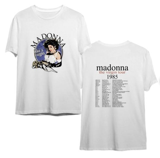 1985 Madonna Like A Virgin US Tour Double Sided T-Shirt