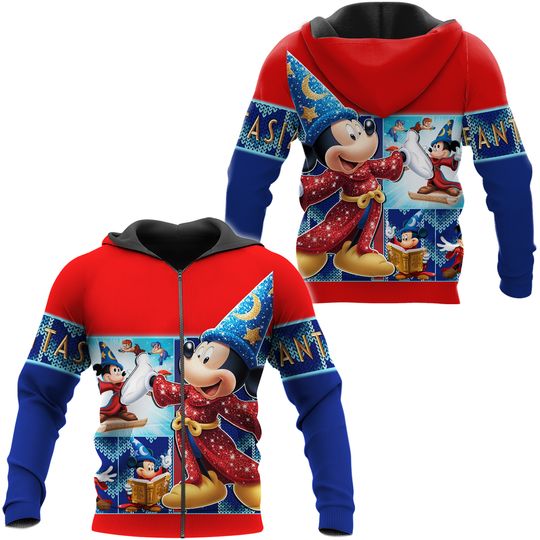 Mickey Mouse 3D Zip Hoodie, Disney Mickey Shirt, Disney Mickey Hoodie