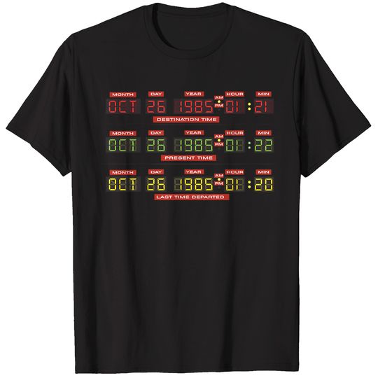 TIME MACHINE READOUT - Delorean Time Machine - T-Shirt