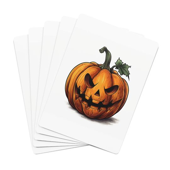 Halloween Fall Cards Jack-O-Lantern Pumpkin Custom Cards