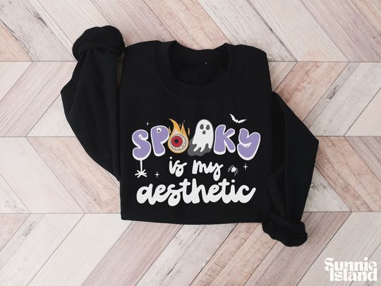 Spooky Is My Aesthetic Sweatshirt, Halloween Sweatshirt