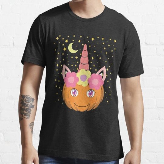 Cute Unicorn Pumpkin Halloween T-shirts