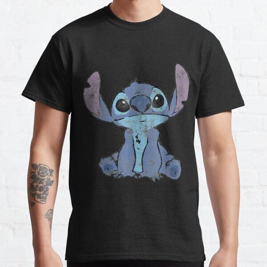 Lilo & Stitch Distressed Stitch Portrait T-shirts