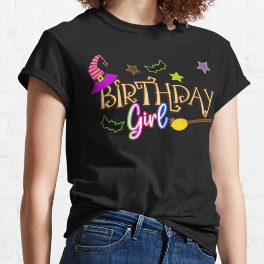 Halloween Witch Birthday Girl Party Theme T-shirts