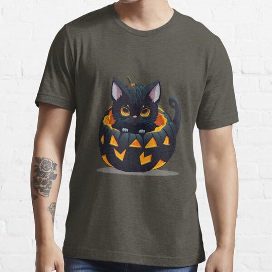 Cat Pumpkin Halloween T-shirts
