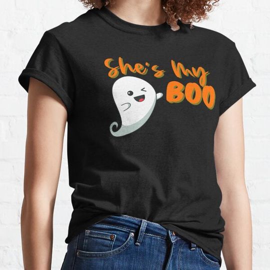 Halloween Ghost, She’s My Boo, Couples Matching Shirt T-shirts