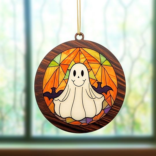 Gothic Ghost Halloween Ornament, Halloween Ornaments
