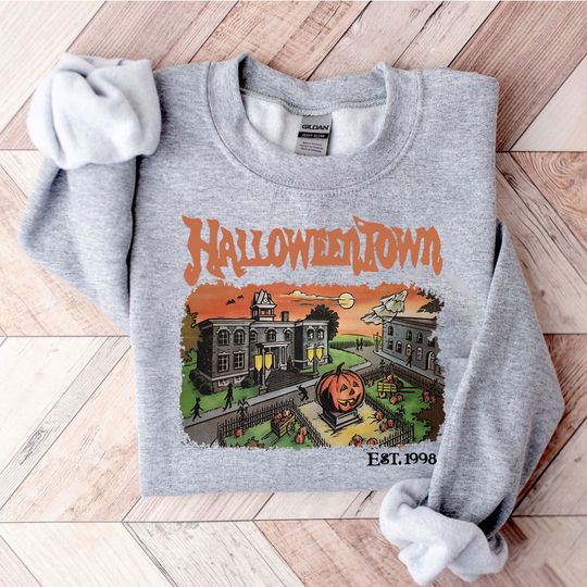 Vintage Halloween Town Est 1998 shirt Sweatshirt, Halloweentown Sweatshirt, Pumpkin Halloweentown Shirt, Halloween Party,Gift Halloween