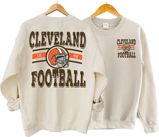 Cleveland Football Shirt, Retro Cleveland Football Shirt, Vintage Cleveland Women Shirt, Cleveland football Shirt, game day sweatshirt