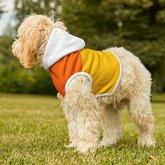 Candy Corn Pet Hoodie | Halloween Costume | Dog Cat Hoodie | Halloween Shirt for Pets