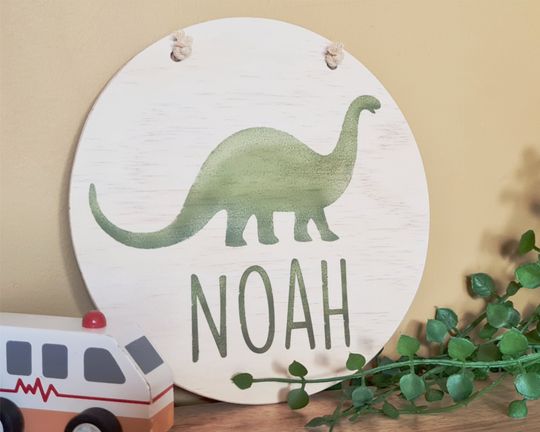 Personalised Dinosaur Kid's Bedroom Door Sign
