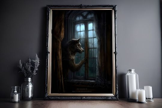 Werewolf In The Window Canvas