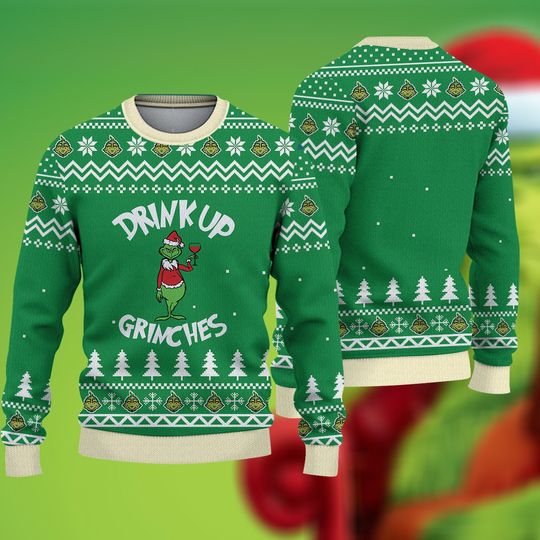 Drinkup GrinchesS Ugly Christmas Sweater