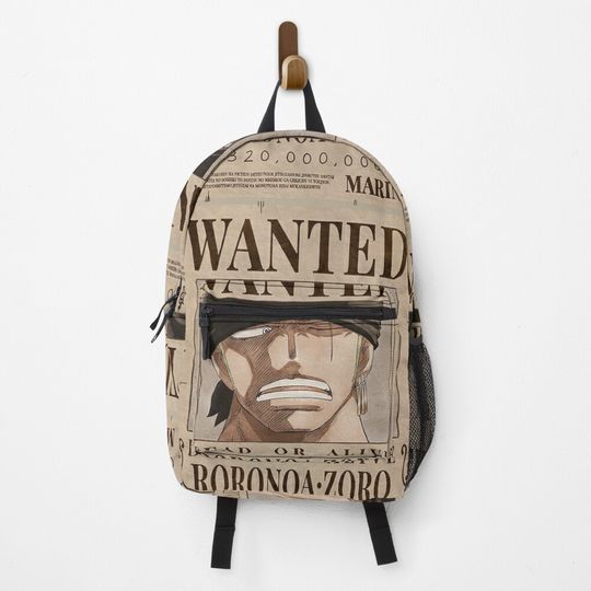 One piece  Zoro Wanted Poster Backpack  Backpack