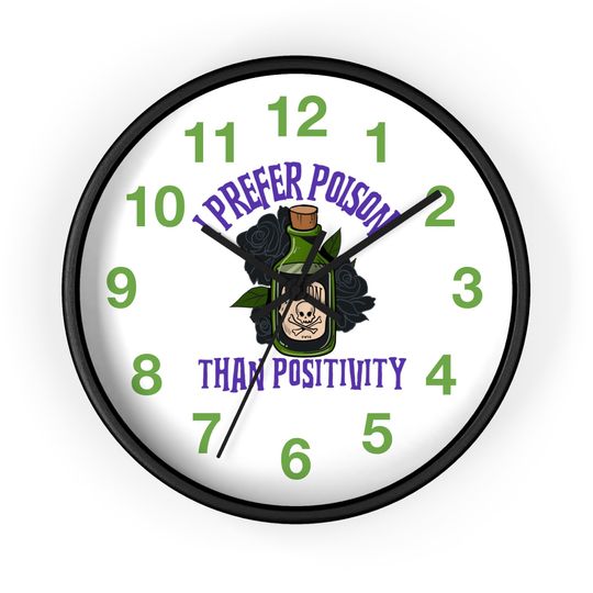 Quirky Poison Potion Wall Clock - Embrace Darkness with Style