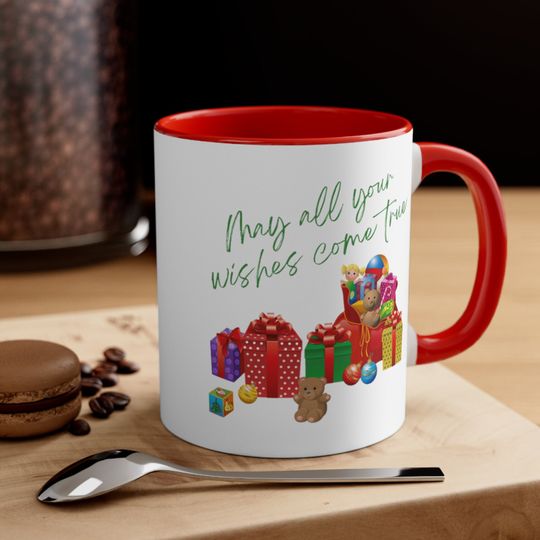 May All Your Wishes Come True Christmas Accent Coffee Mug