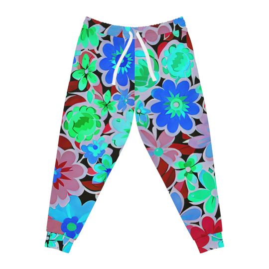 Blue Floral Athletic Joggers