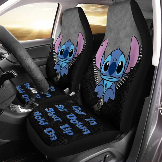 Stitch Get In Sit Down Shut Up Car Seat Covers