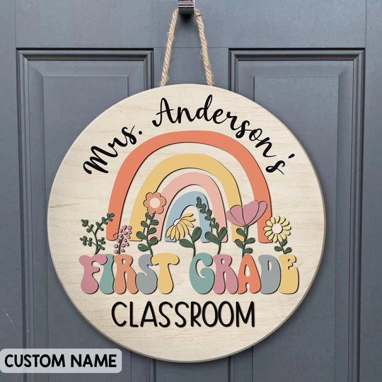 Personalized Teacher Name Classroom Door Sign