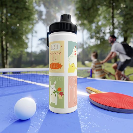 Happy Mothers Day Stainless Steel Water Bottle Sports Lid