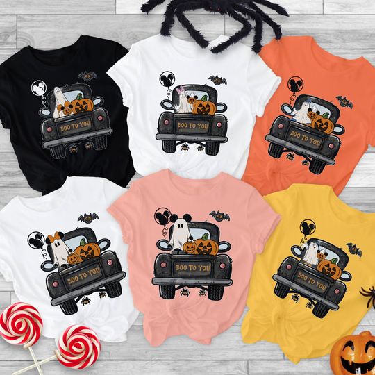 Boo To You Mickey Ghost Halloween Shirt,Mickey And Friends Halloween Shirt, Disney Family Matching Shirt,Disney Halloween Shirt,Disney Shirt