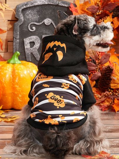 Pet Pumpkin Hoodie For Dogs And Cats, Pet Costume, Cat Hoodie, Dog Hoodie, Halloween Costume, Halloween Pet Outfit, Halloween Pet Gift