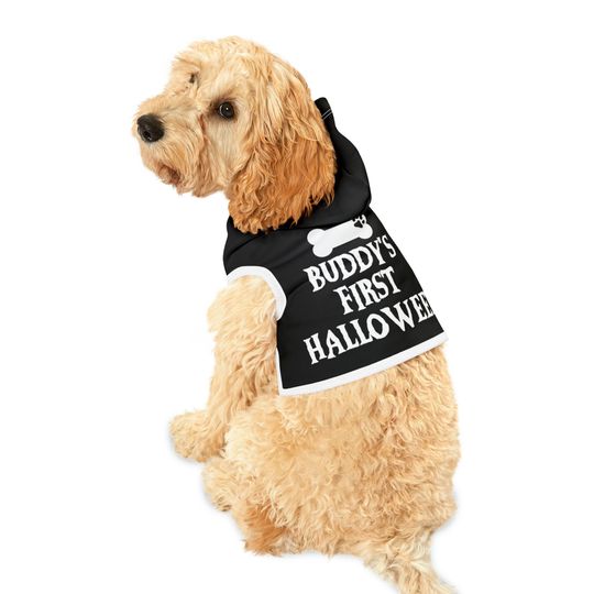 Custom Personalized Halloween Pet Hoodie Sweatshirt, Dogs Cats First Halloween
