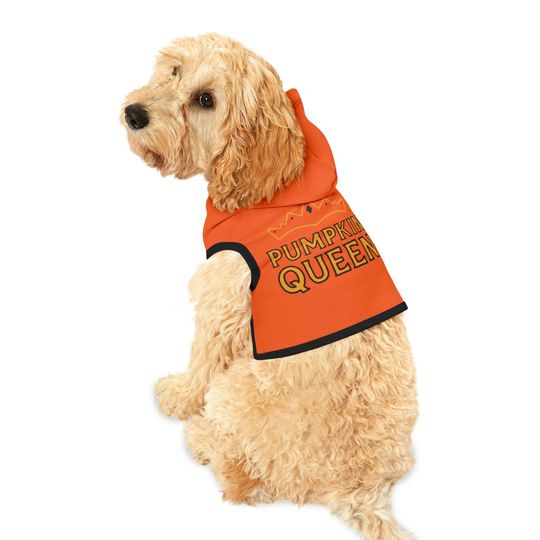 Pumpkin Queen Halloween Dog Hoodie | Pet Shirt for Dogs Clothing for Pets Pet Hoodie Female Dog Hoodie Spooky Bitch Hoodies for Cats Cat