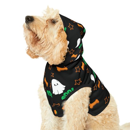 Halloween Pet Hoodie, Cat Dog Funny Spooky ghosts Cute Costume, Puppy Kitten Vest sweater, Warm Autumn Fall Holiday