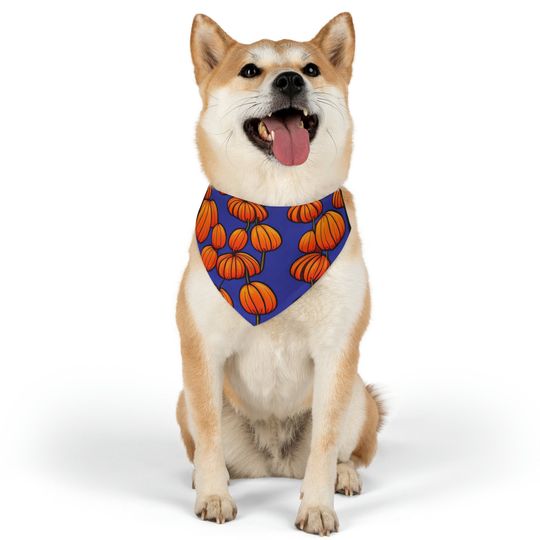 Halloween Pumpkin Pet Bandana Collar