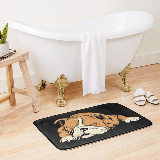 English Bulldog Bath Mat